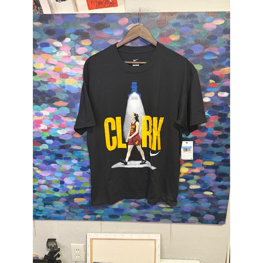 Nike Caitlin Clark Indiana Fever Spotlight Graphic T-Shirt Black Medium NEW